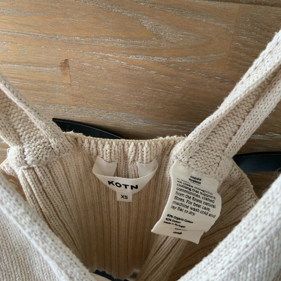 KOTN Cream Ribbed Camisole - Picture 2 of 6